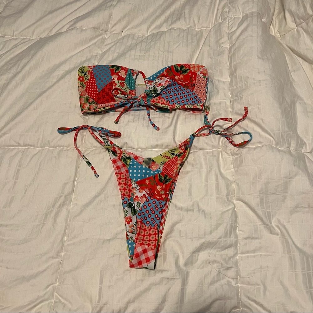 Colorful Patchwork Bikini Set